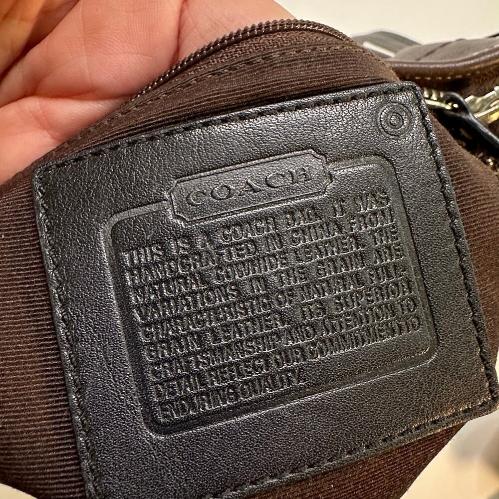 Coach Brown Leather Crossbody Shoulder Bag - Picture 8 of 9